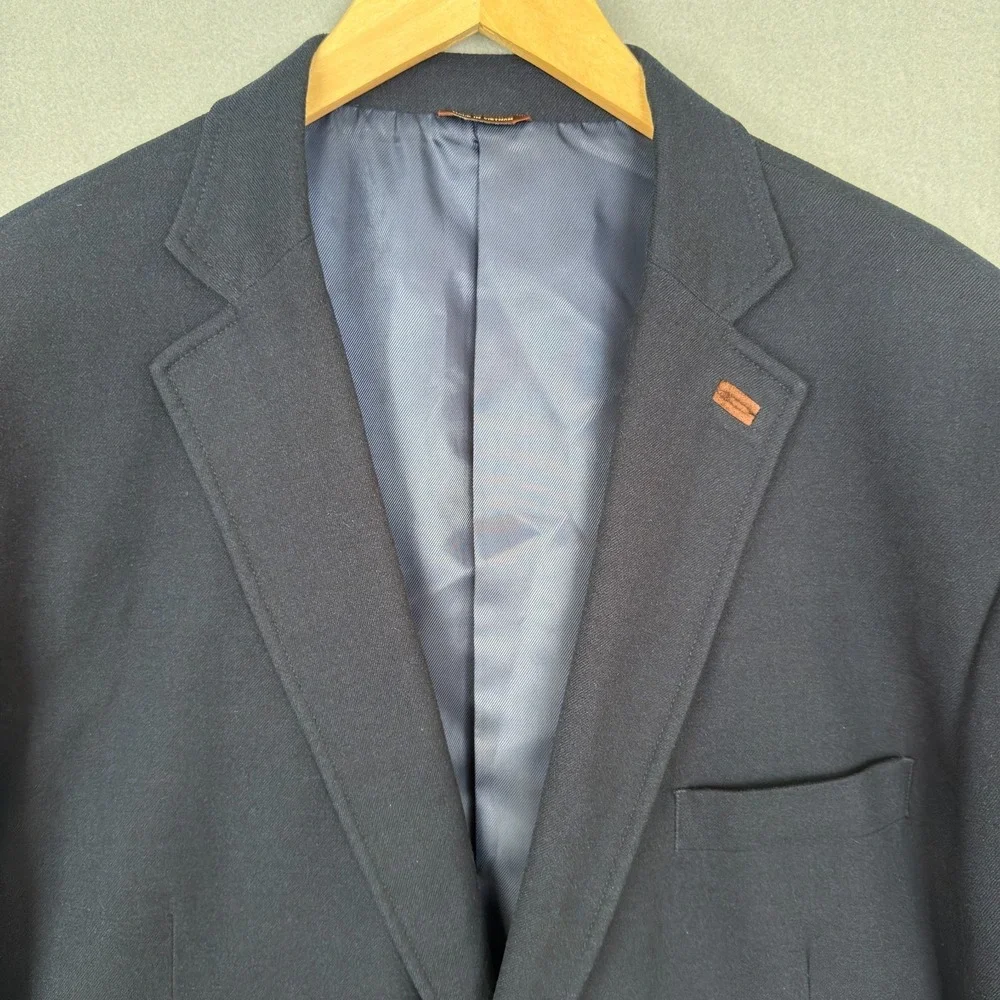 Oak Hill Men's Sport Coat Blazer Jacket 2XL 50/52 Two Button Navy‎ Blue
